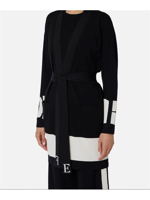Viscose cardigan with shiny bands ELISABETTA FRANCHI | MK02S56E2.EF3